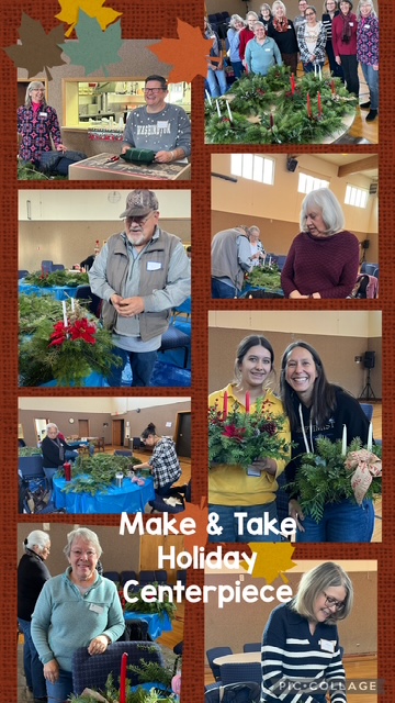 SIS Make and Take Holiday Centerpiece event