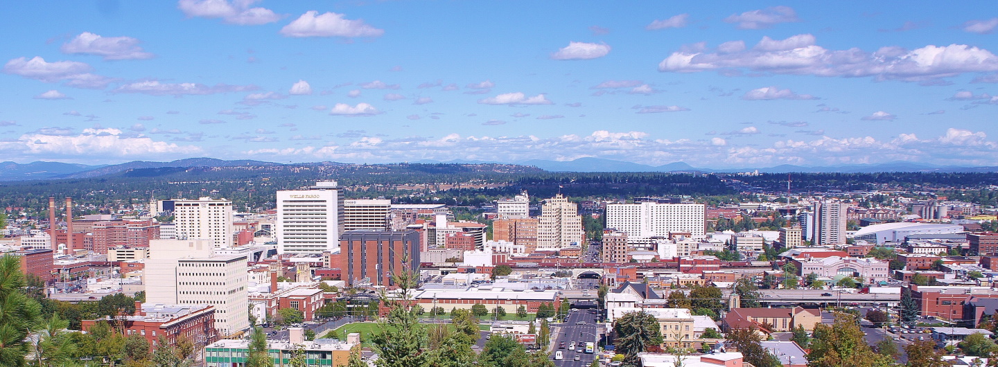 Spokane Falls and downtown area